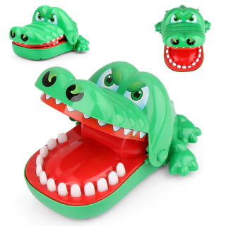MIni Brinquedo Infantil Jacaré Morde Dedo Crocodilo Dentista Novo
