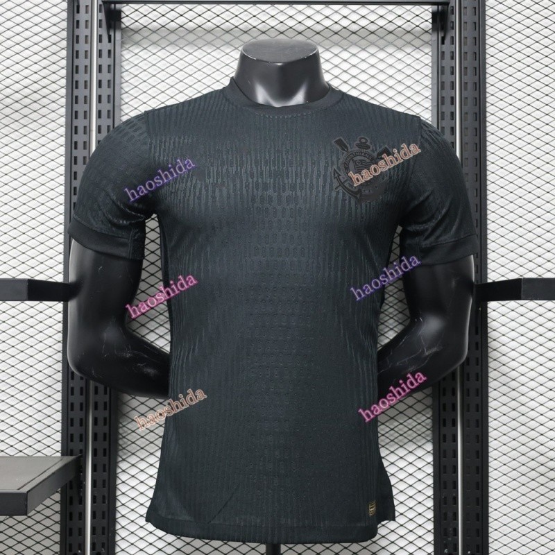 Camisa preta 24/25 dos homens alta qualidade Football Player versão