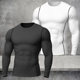 Camisa de Compressão Manga Longa Comprida Masculina Esportiva Térmica para Frio