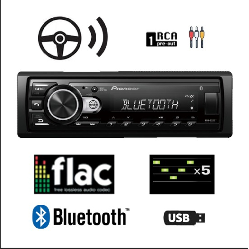 Som Automotivo Pioneer MVH-S235BT 4x23w Rms Mp3 Bluetooth Usb Rádio Fm ...