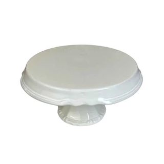 Prato de Bolo Com Pé Médio  Branco 28cm Scalla 2° Classificação em Oferta na Shopee