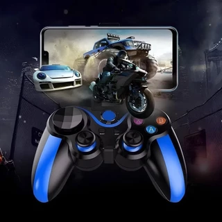 Controle Joystick Bluetooth Universal + Cabo USB + Suporte Para Celular Tablet Android iPad