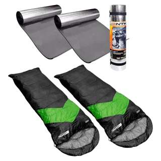 Saco de Dormir C/ Bolsa de Transporte e Capuz + Viper Isolante Térmico Aluminizado em EVA Nautika em Oferta na Shopee