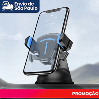 Trava Automática Anti-Queda Suporte Celular Automotivo Magnético 360° Imã Veícular Universal