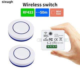 Interruptor De Controle Remoto Sem Fio 433MHz Rf Botão De Pressão