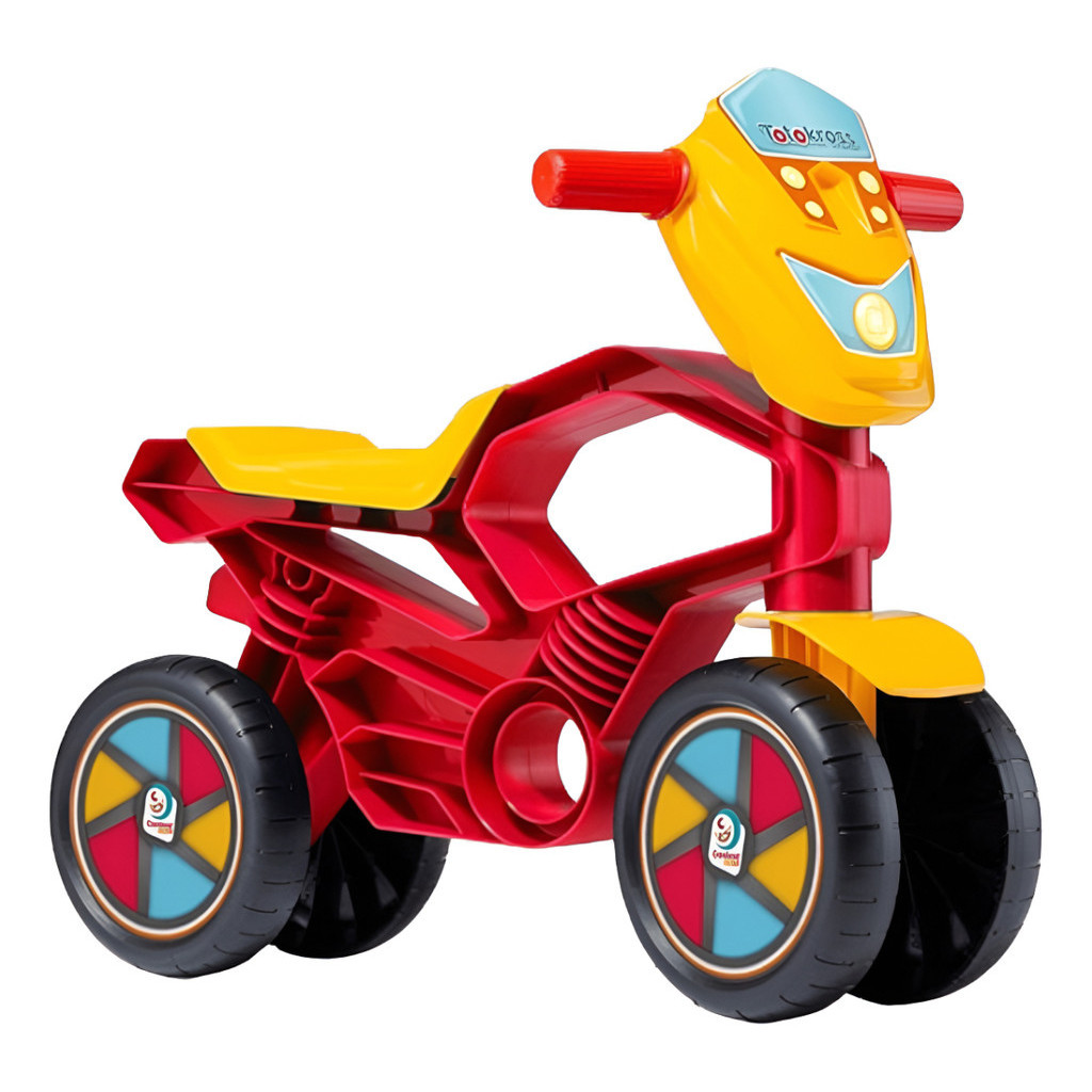 Bicicleta de Equilíbrio 4 Rodas sem Pedal Totokross Vermelha