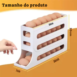 Porta Ovos Organizador Bandeja Geladeira Dispenser 4 Andares, coisas diferentes para casa