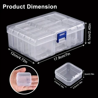 1 Conjunto Caixa de Armazenamento de Contas de Jóias para Arte de Unha e Bricolagem com Brincos de Sementes