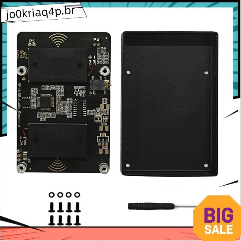 Módulo De Placa De Som USB HAT Com Caixa Para Raspberry Pi 5 Conector Fone De Ouvido Buzzer Speaker RPi 5 Acessórios De Peças De Reposição