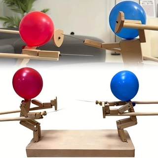 Último Jogo Interativo , Marionete De Esgrima De Madeira Feito À Mão , De Festa Familiar De Batalha Ninja Com 2 Jogadores Balão
