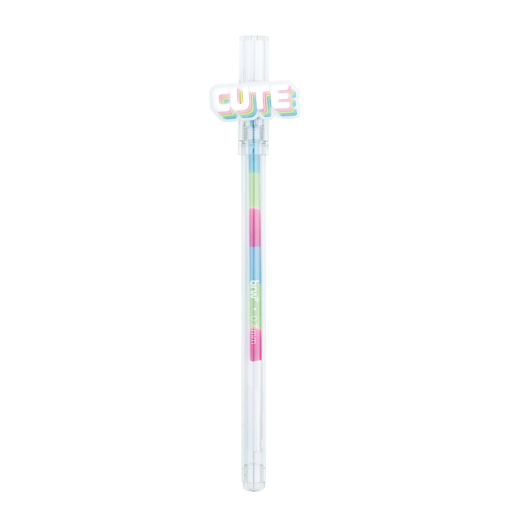 Caneta Gel 3 Cores 0.7mm Cute C/ 2 Unidades CA0223 - BRW Caneta Gel 3 Cores 0.7mm Cute C/ 2 Unidades CA0223 - BRW
