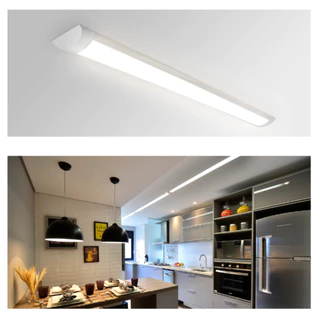Kit 5 Luminárias Linear Tubular 120cm Sobrepor 45w Led 6500k Branco