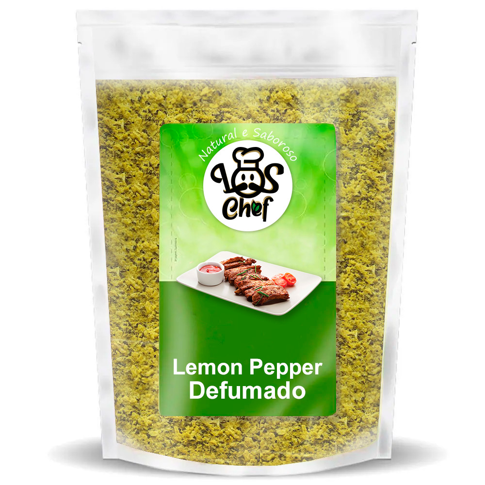 Limão Lemon Pepper Defumado 2kg, 1kg, 500gr Sabor Intenso no Pote Original Los Chef Premium