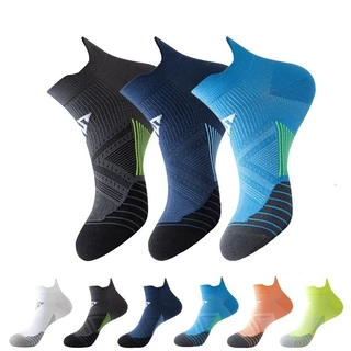 TU meia corrida de poliamida masculino anti-fricção compressão dry fit fina cano curto