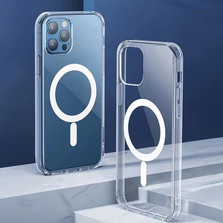 Capa Magnética Para Carregamento Sem Fio Iphone 11 12 13 14 Pro Max Mini Xr X Xs 7 8 Plus Se 2020