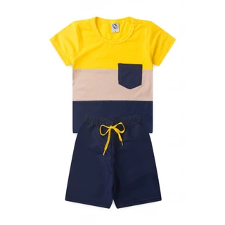 Conjunto Infantil Masculino Cores E Bolso