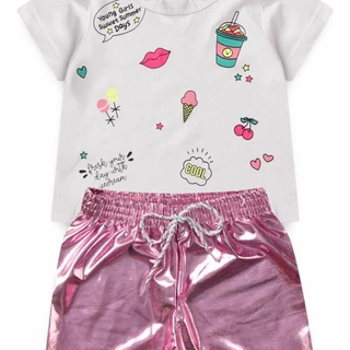 Conjunto Feminino Infantil Sweet Summer Branco
