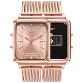 Relógio Technos Feminino Curvas Rosé - 9T33AK/1J