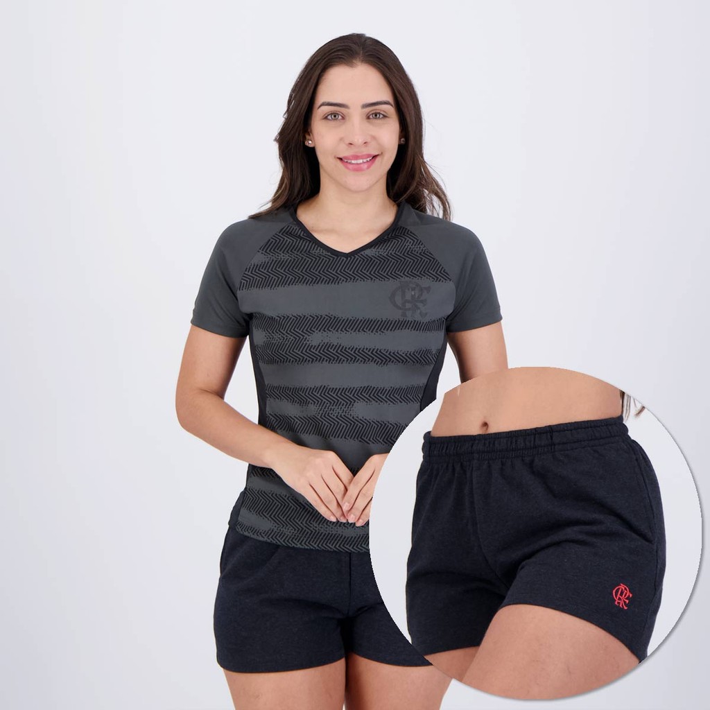 Kit Camisa e Short Flamengo Feminino Shopee Brasil