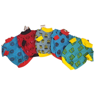 Kit conjunto roupa pet 05 peças estampadas variadas King of Pets