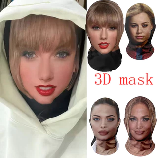 3d chapelaria festa máscara engraçada NBA estrela chapelaria gaze respirável Messi Kanye máscara Halloween