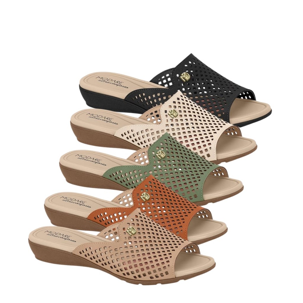 Chinelo Modare Ultraconforto Feminino Salto Baixo 7127258 | Shopee Brasil
