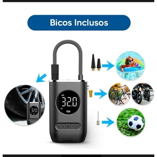 Compressor De Ar Elétrico Portátil Digital Ncher Pneu Carro Moto Bike Bicicleta Bola Piscina Inflável