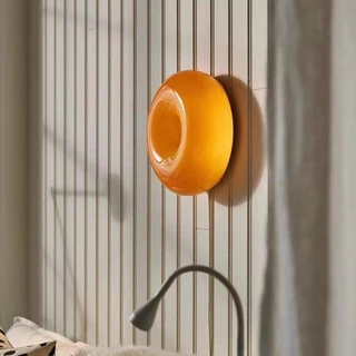 Medieval ins Estilo Wangbuli donut Lâmpada De Parede Quarto Toque Laranja Bauhaus Cabeceira Luz Ambiente