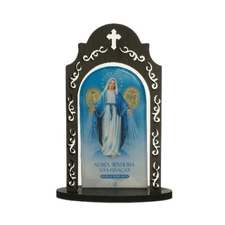 Capela de Nossa Senhora das Graças em MDF e Detalhes Vazados 16cm