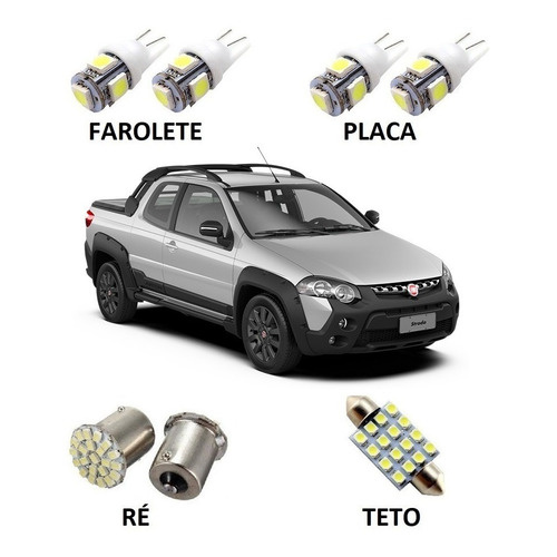 Kit L Mpada Led Fiat Strada Uno Way Fire Top Frete Econ Mico Shopee Brasil