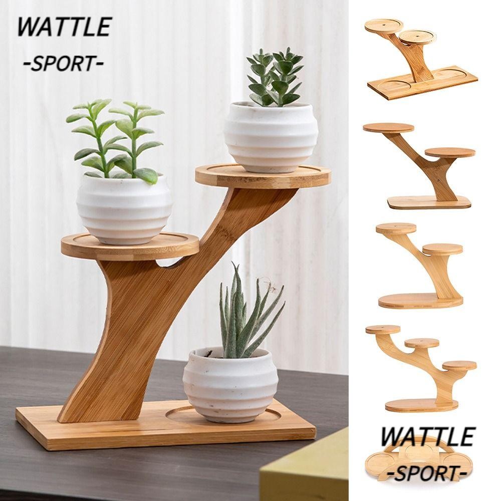 Bandeja De Vaso De Flores WATTLE , Suporte Multicamadas Para Decoração De Casa , Organizador De Bonsai De Suculentas