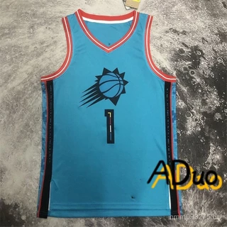 Hot pressed Camisa Regata Basquete Devin Booker 2023 City Edition Blue Jersey
