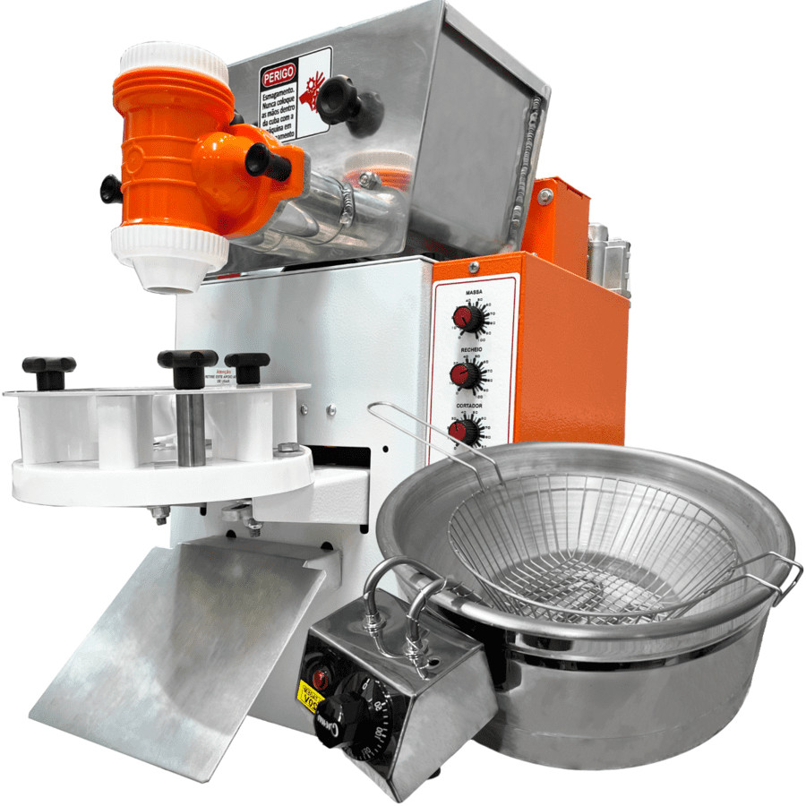Kit Máquina De Fazer Salgados + Fritadeira Elétrica 3 Litros - Compacta ...