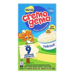 Mingau Cremogema Baunilha Tradicional - 180g Embalagem com 48 Unidades em Oferta na Shopee