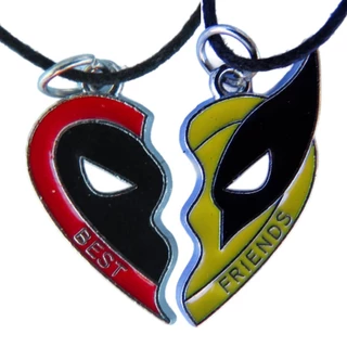 Colar duplo Amizade Deadpool Wolverine