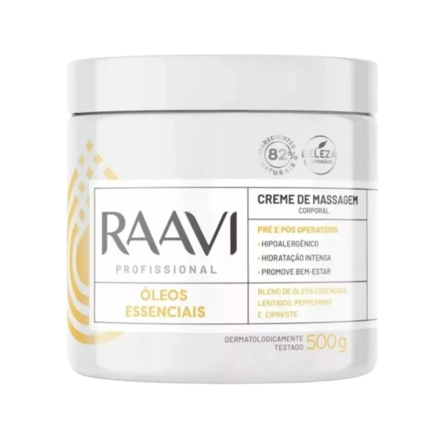 Creme de Massagem Raavi Óleos Essenciais
