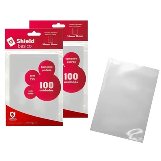 Sleeve Central Shield Básico 200 Un - Pokémon Magic Yugioh Photocard Kpop Naruto Protetor de cartas (65 X 90 Mm)