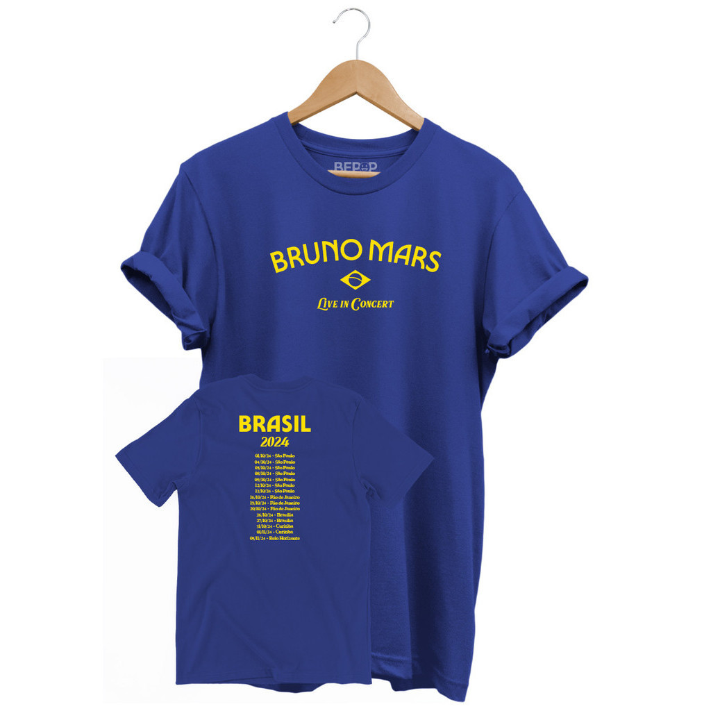 Camiseta Bruno Mars - Brazilian Tour (Dates) [Unissex] Bepop