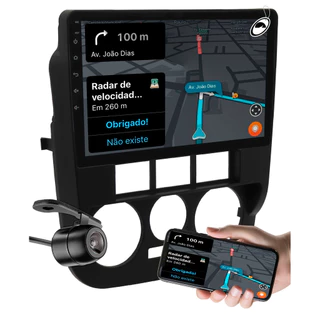 Multimidia 2 Din 9 Polegadas Android Auto CarPlay Gol Saveiro Parati G4 + Moldura + Câmera Ré