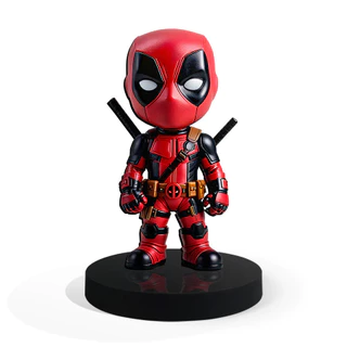 Totem Pequeno Boneco Deadpool 7cm + Base