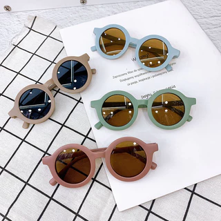 Óculos De Sol Redondos Da Moda Para Crianças Meninas Vintage Proteção UV Clássico Eyewear