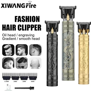 Máquina De Corte De Cabelo Vintage T9 Aparador Elétrico Profissional Homem Barbeador Recarregável Para Homens