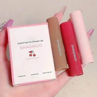 Conjunto De 3 Peças Baton Bálsamo Hidratante Batom Colorido Labial Maquiagem Coreana Brilhante Brilho Presentes Do Dia Dos Namorados