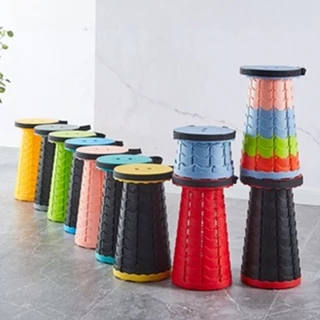 Banqueta Banco Retrátil Portátil com Alça Telescópica Banquinho Dobrável Ajustável Pesca Camping Caminhada