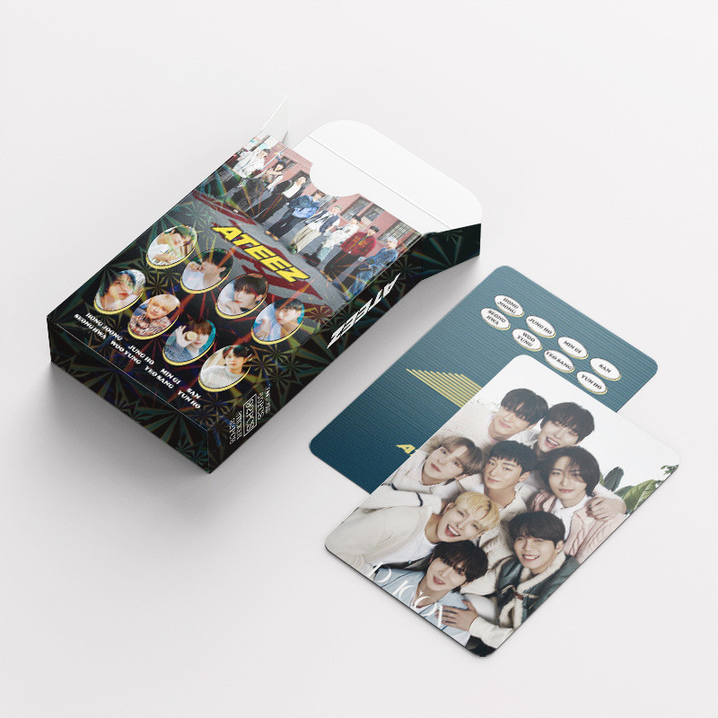 92pcs Cartão fotográfico em caixa ATEEZ Novo Álbum THE WORLD EP