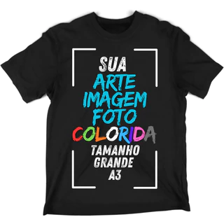 Camiseta Personalizada algodão. Camiseta de algodão personalizada com sua foto, imagem. Camiseta estampada personalizada