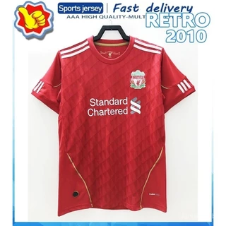 Retro LiverpoolES 2010 Customizável Casa Camisas De Futebol