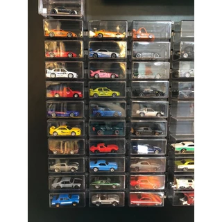 Expositor com 30 Nichos Fechados p/ Miniaturas 1:64 The King of Boxes Preto