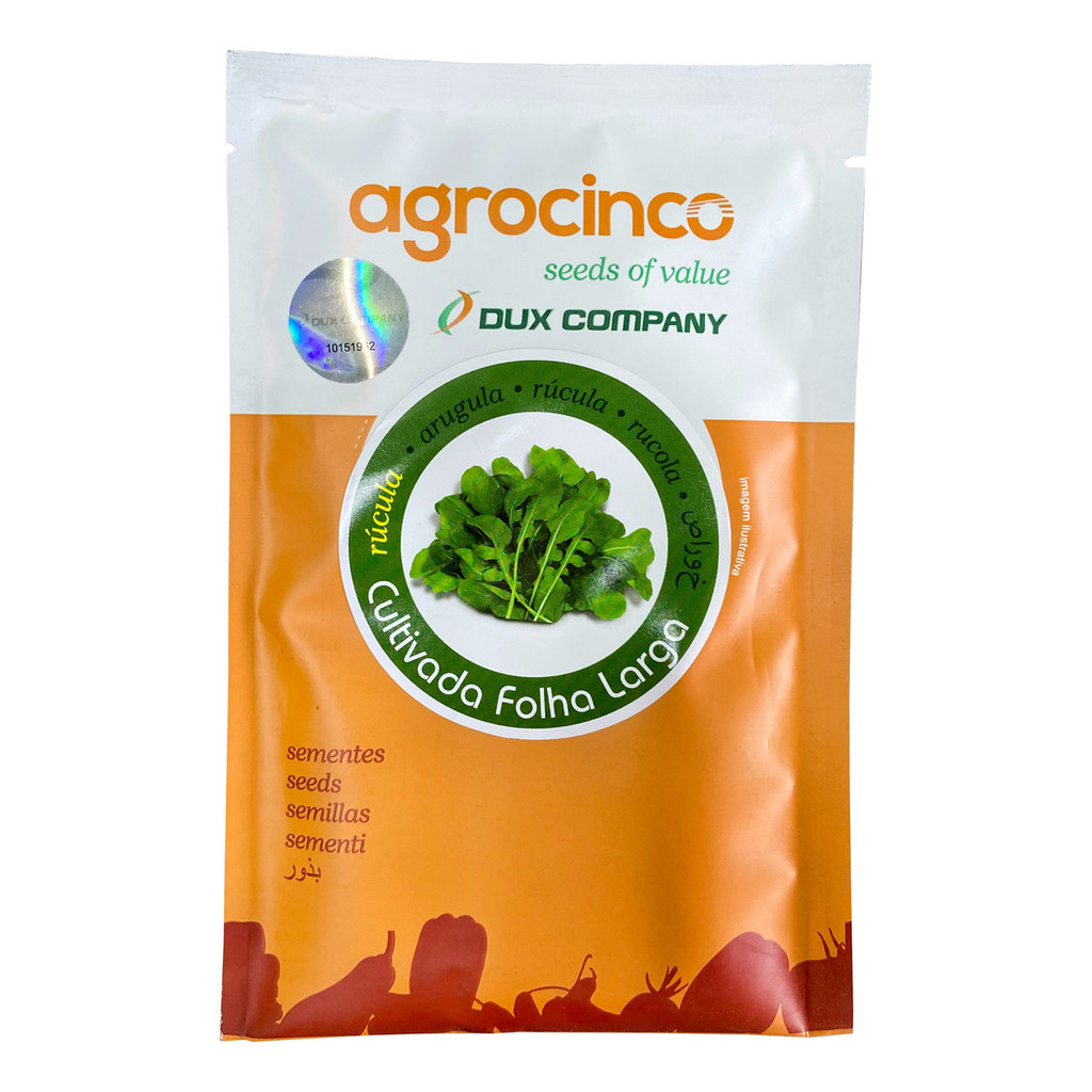 Sementes Rucula Folha Larga Agrocinco 100g | Shopee Brasil