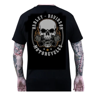 Camisa Camiseta Harley Davidson Old Skull Motorcycles 2024